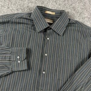 van heusen fitted satin stripe dress shirt Van Heusen Men's Dress Shirt Flex Collar Slim Fit Stretch Stripe Shirt, Petrol, 15" Neck 32"-33" Sleeve at Amazon Men's Clothing store